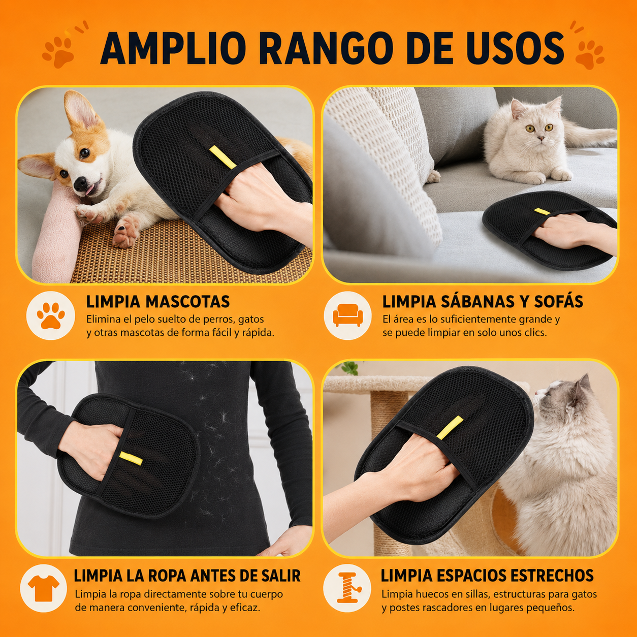 Guante de Limpieza para Mascotas