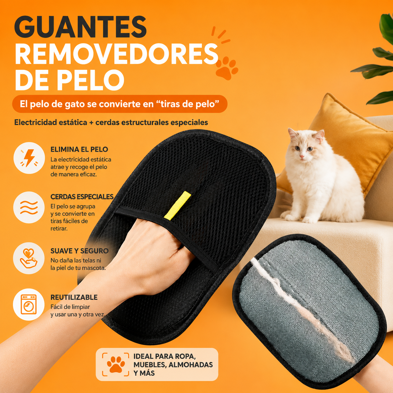 Guante de Limpieza para Mascotas